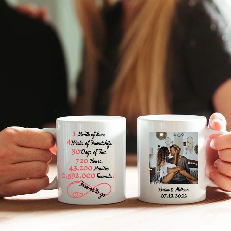 1 Month Of Love - Personalized Mug - Best  Anniversary Gifts For Him/Her - Image 5