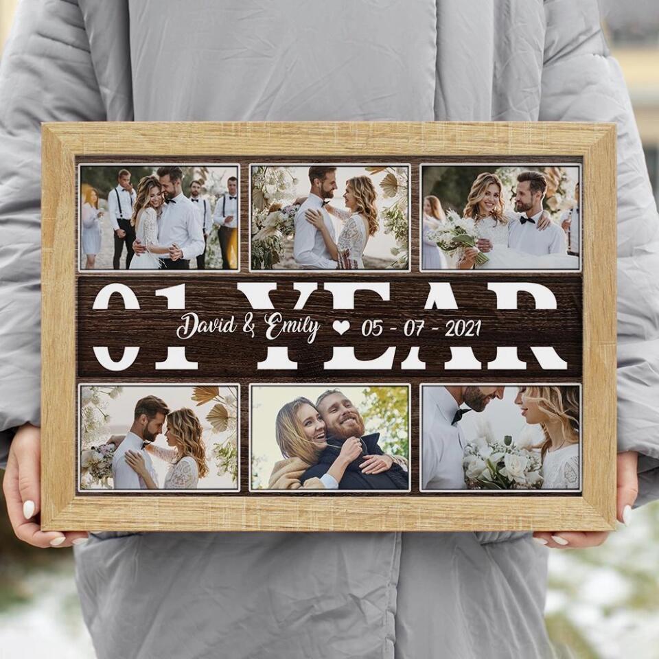 1 Year Anniversary Custom Canvas Poster Valentine's Day Gifts For Couples - Image 11