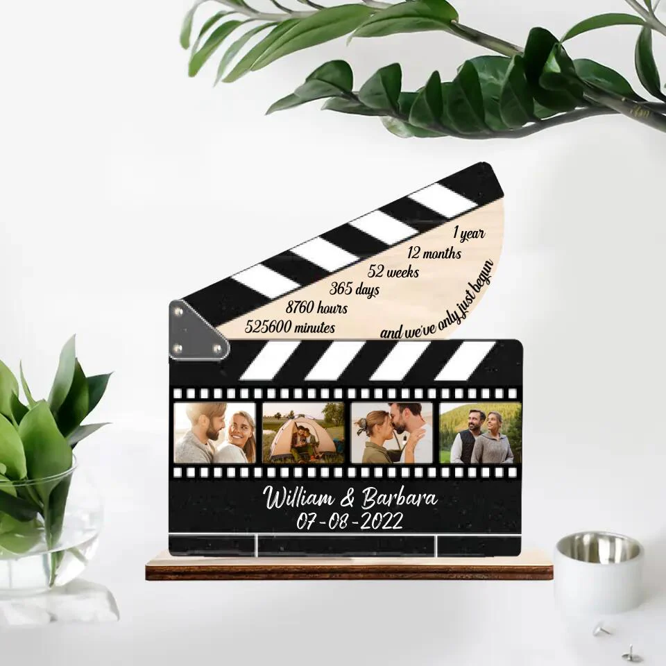 1 Year Anniversary - Custom Shape Wooden Plaque 3 Layers - Best 1 Year Anniversary Gift For Couple - 301IHPLNWP036 - Image 2