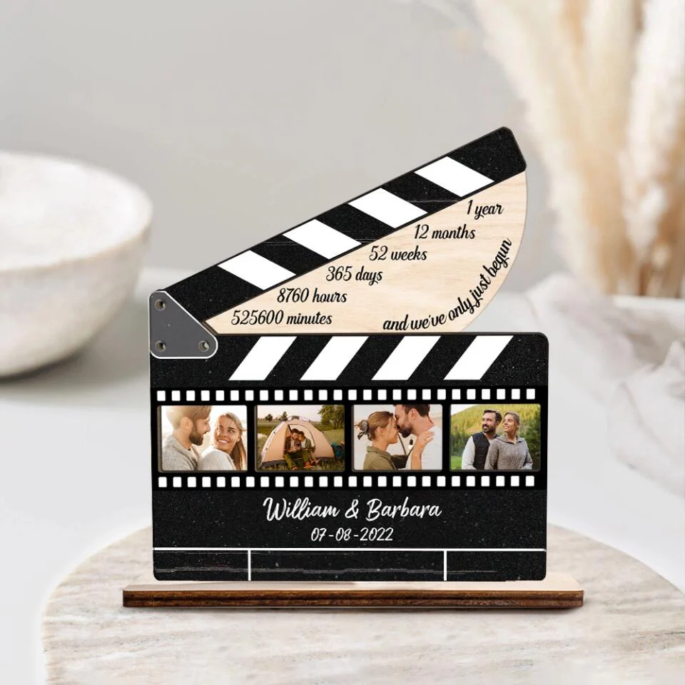 1 Year Anniversary - Custom Shape Wooden Plaque 3 Layers - Best 1 Year Anniversary Gift For Couple - 301IHPLNWP036 - Image 3