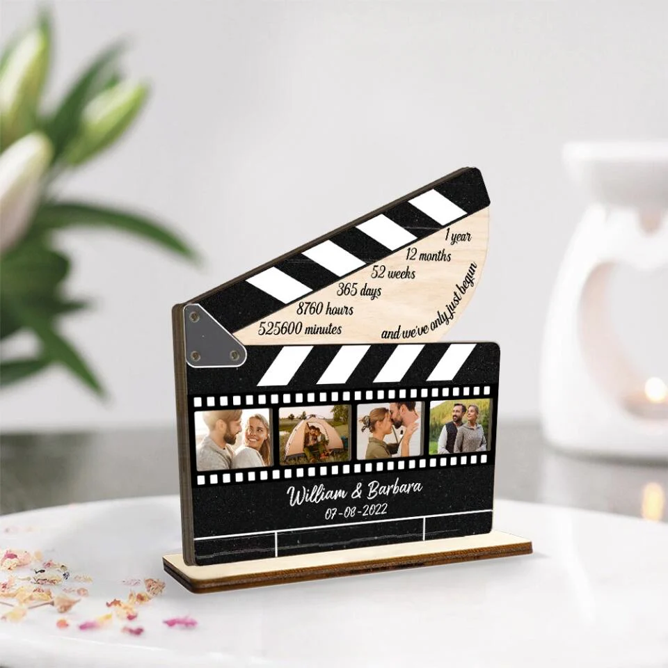 1 Year Anniversary - Custom Shape Wooden Plaque 3 Layers - Best 1 Year Anniversary Gift For Couple - 301IHPLNWP036 - Image 5