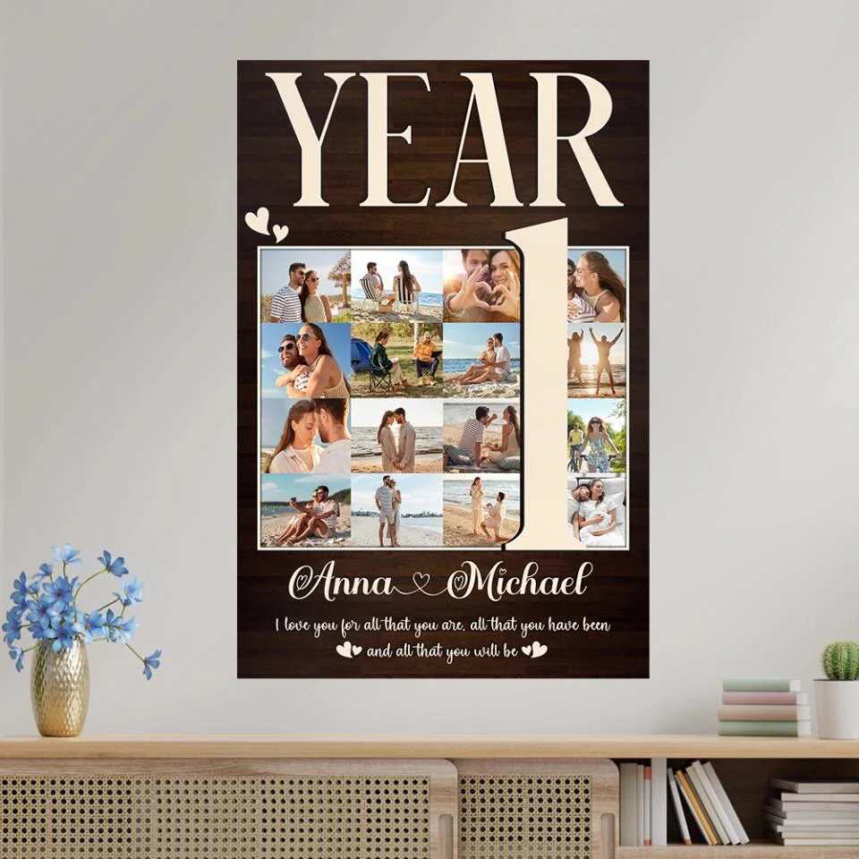 1 Year I Love You For All That You Are Custom Canvas Poster 1 Year Anniversary Gift For Couples - Image 10
