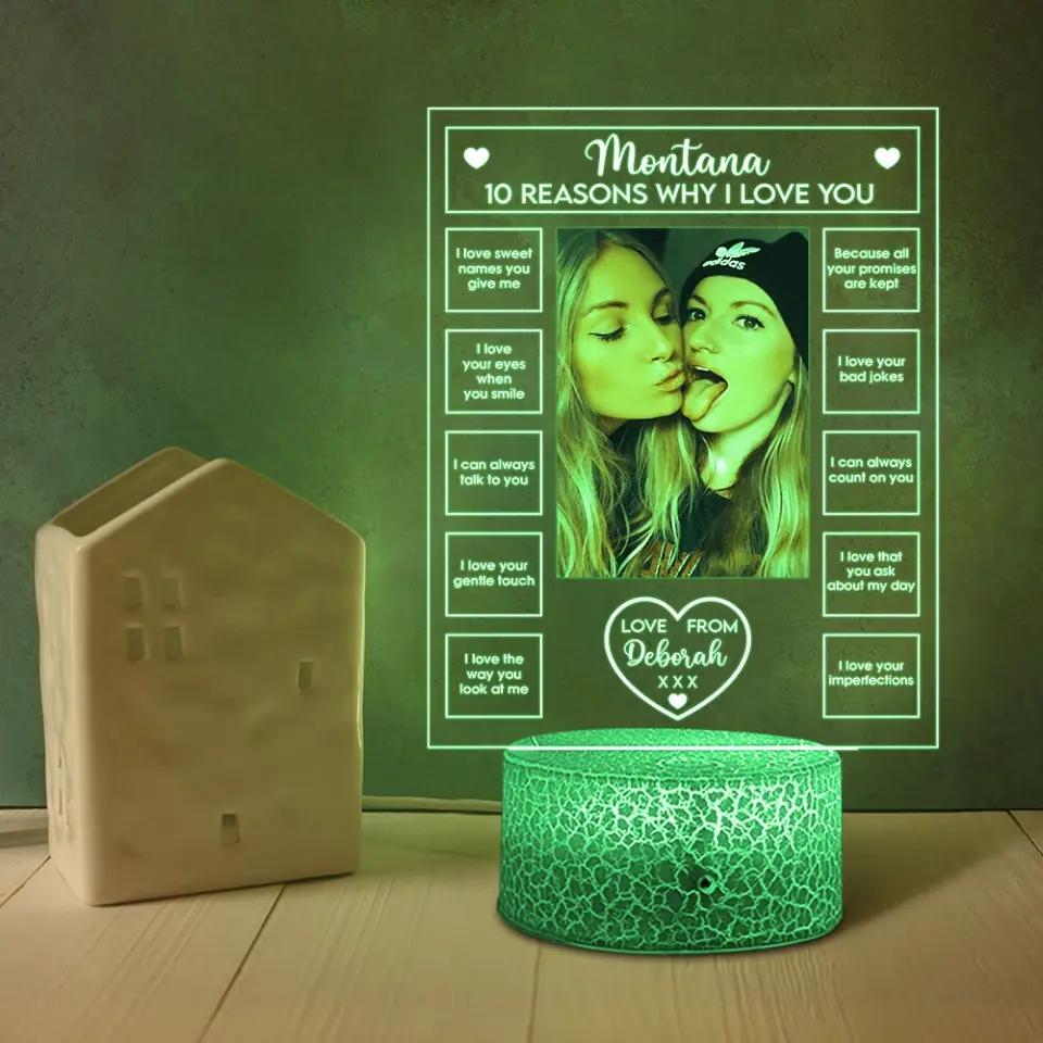 10 Reasons Why I Love You - Personalized 3D LED Light - Sweet Gift For Couples - Image 10