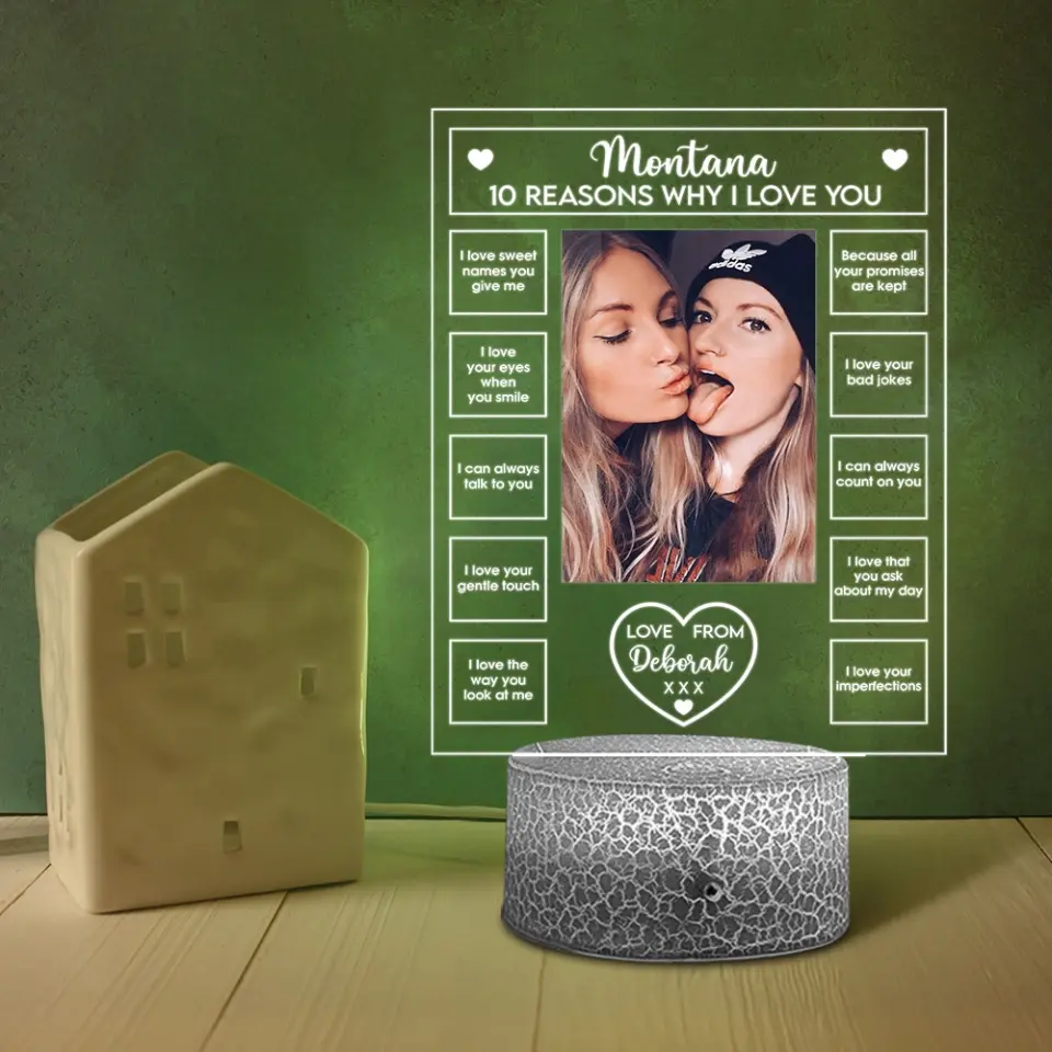 10 Reasons Why I Love You - Personalized 3D LED Light - Sweet Gift For Couples - Image 13