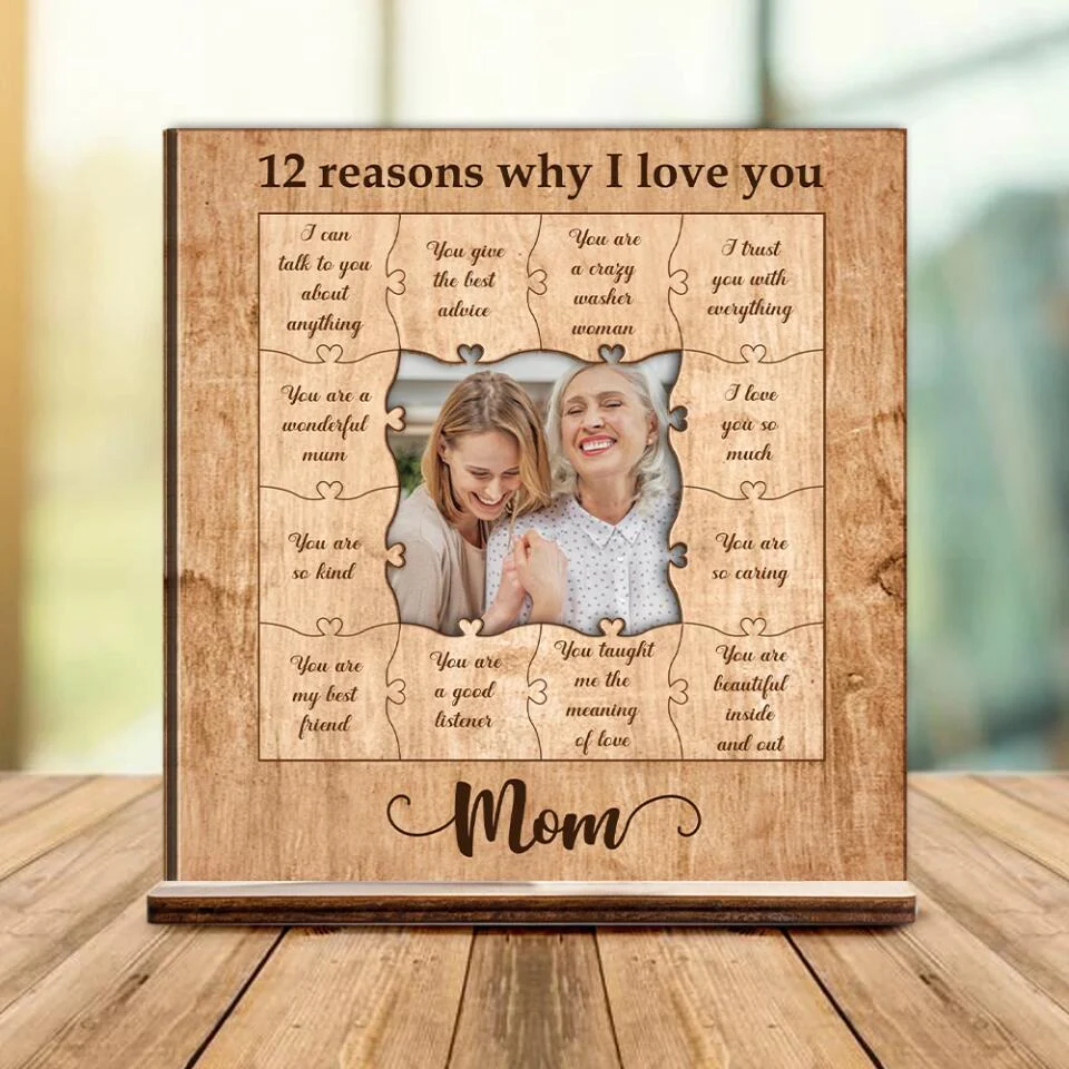 12 Reasons Why I Love You Mom - Personalized Photo - Custom Reasons - Mother's Day Gift - Birthday Gift for Mommy Mama Mamaw - Gift from Daughter Son - 303ICNNPWP300 - Image 3