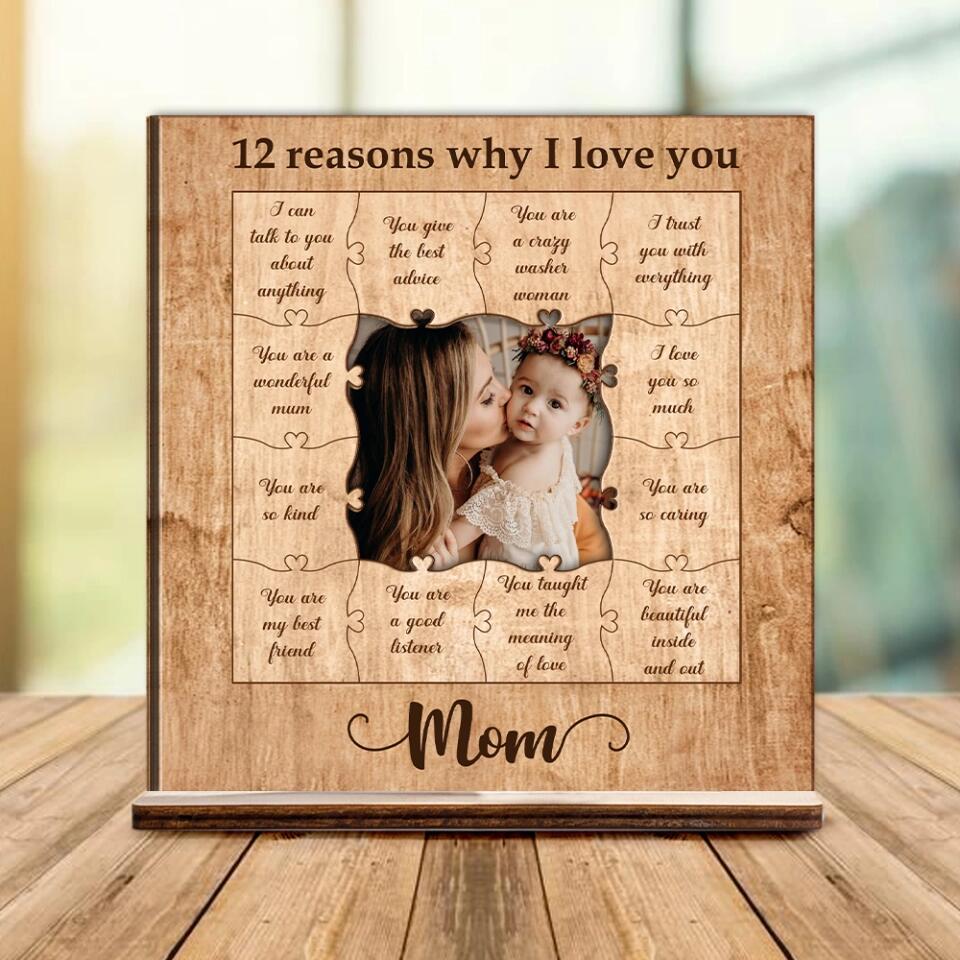12 Reasons Why I Love You Mom - Personalized Photo - Custom Reasons - Mother's Day Gift - Birthday Gift for Mommy Mama Mamaw - Gift from Daughter Son - 303ICNNPWP300 - Image 4