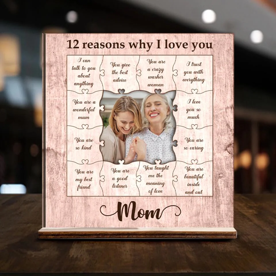 12 Reasons Why I Love You Mom - Personalized Photo - Custom Reasons - Mother's Day Gift - Birthday Gift for Mommy Mama Mamaw - Gift from Daughter Son - 303ICNNPWP300 - Image 5