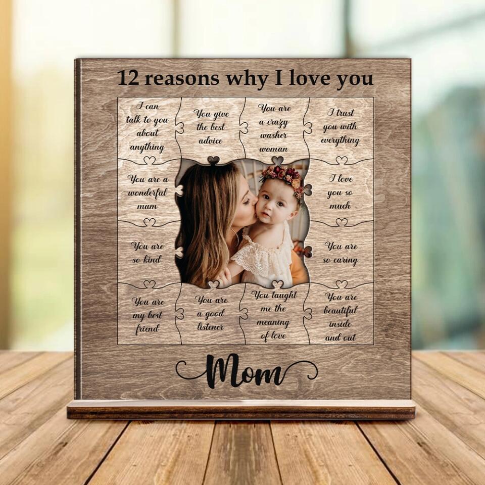 12 Reasons Why I Love You Mom - Personalized Photo - Custom Reasons - Mother's Day Gift - Birthday Gift for Mommy Mama Mamaw - Gift from Daughter Son - 303ICNNPWP300 - Image 6
