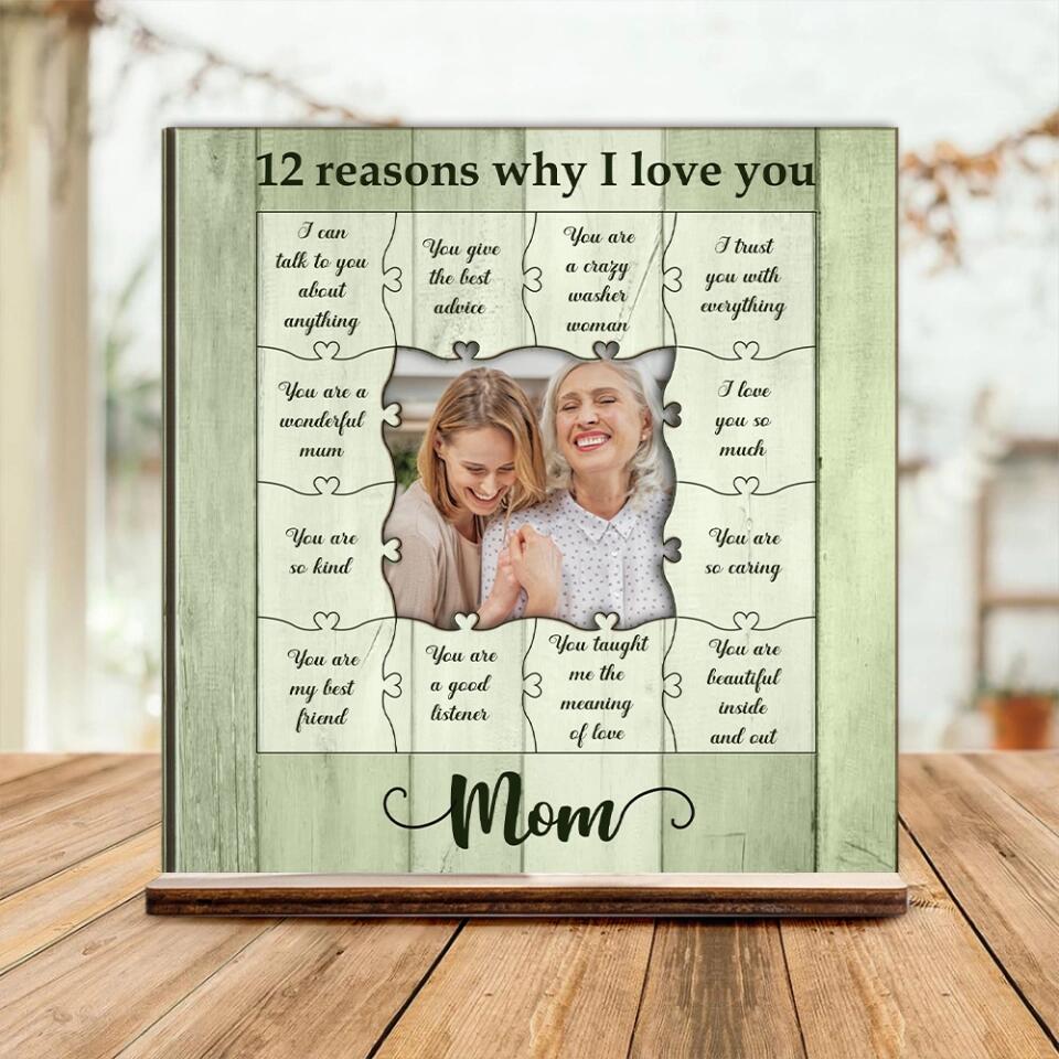 12 Reasons Why I Love You Mom - Personalized Photo - Custom Reasons - Mother's Day Gift - Birthday Gift for Mommy Mama Mamaw - Gift from Daughter Son - 303ICNNPWP300 - Image 7