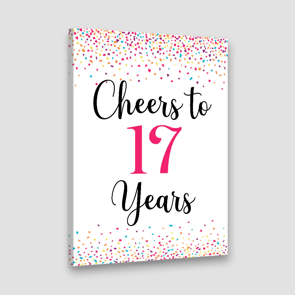 17th Birthday Party Decoration Custom Canvas Poster Birthday Gift For Her - Image 6