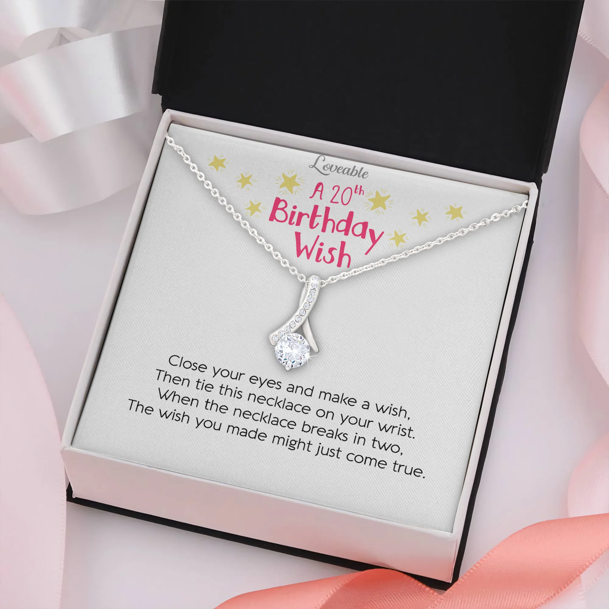 20th Birthday Wishes For A Daughter Special Necklace Birthday Gift For Her - Image 3