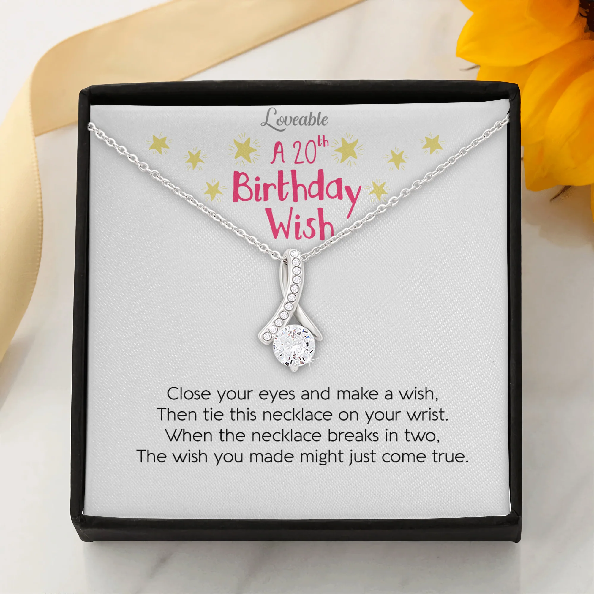 20th Birthday Wishes For A Daughter Special Necklace Birthday Gift For Her - Image 4