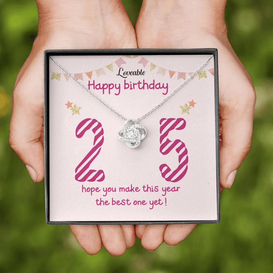 25th Birthday Gift for Her- Personalized Necklace - Image 3