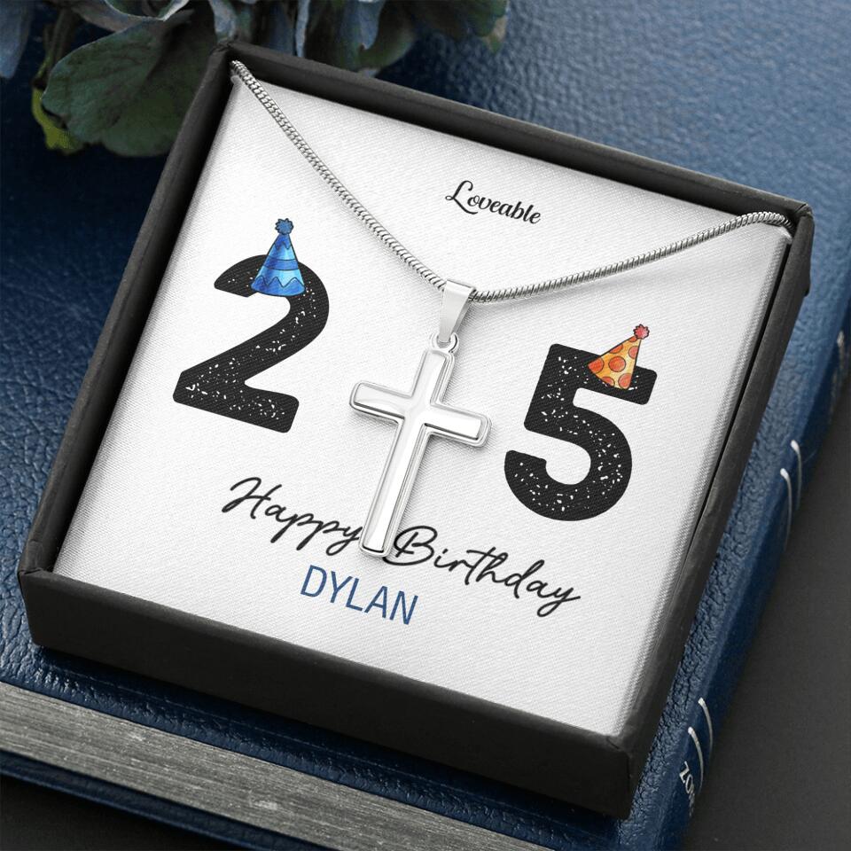 25th Birthday Personalized Man Necklace - Image 3