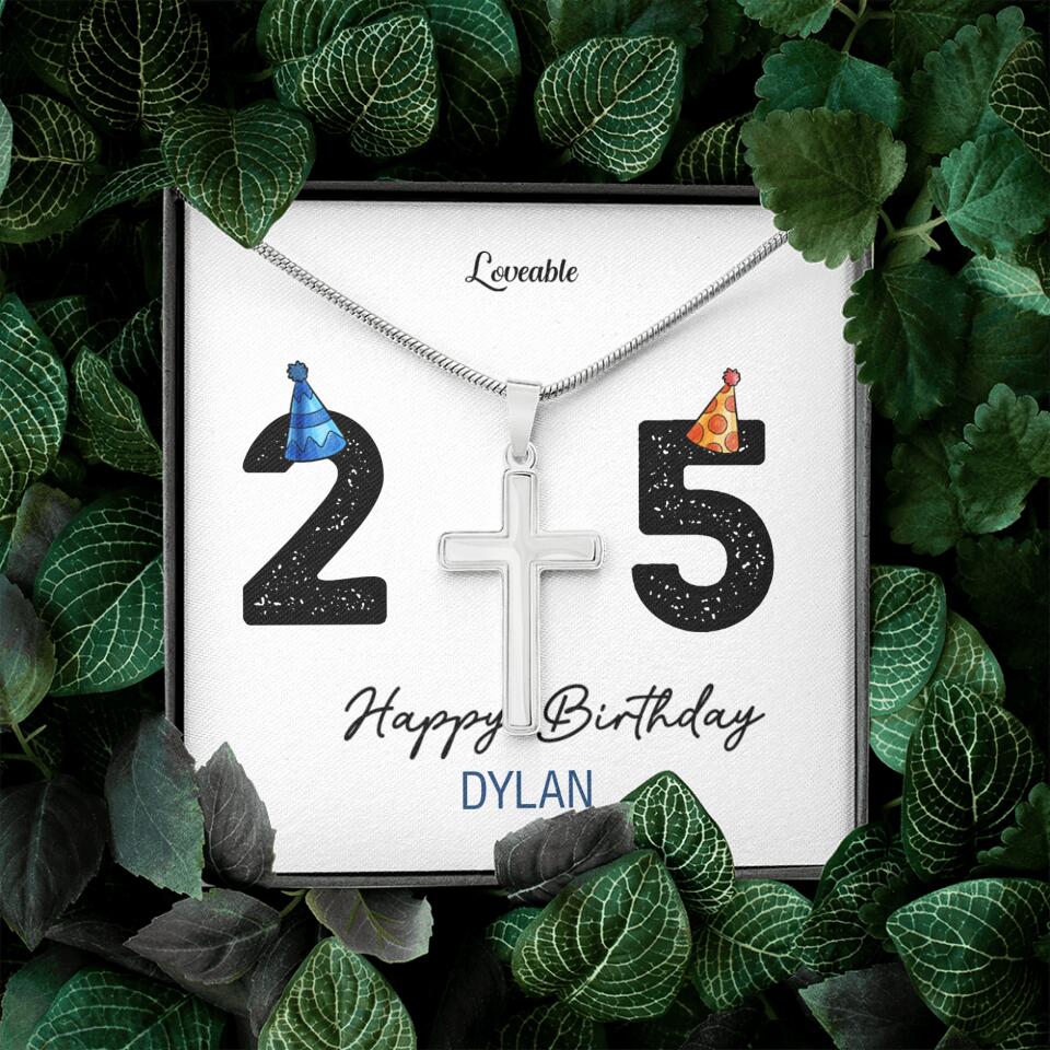 25th Birthday Personalized Man Necklace - Image 4