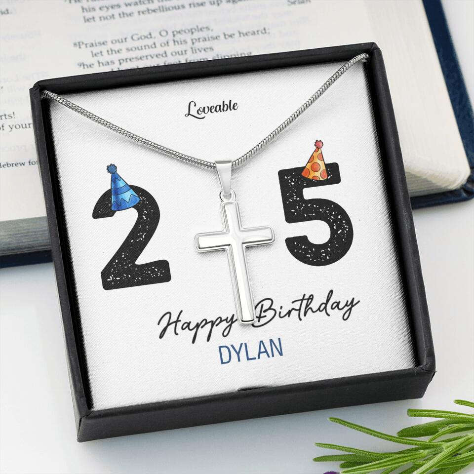 25th Birthday Personalized Man Necklace - Image 5
