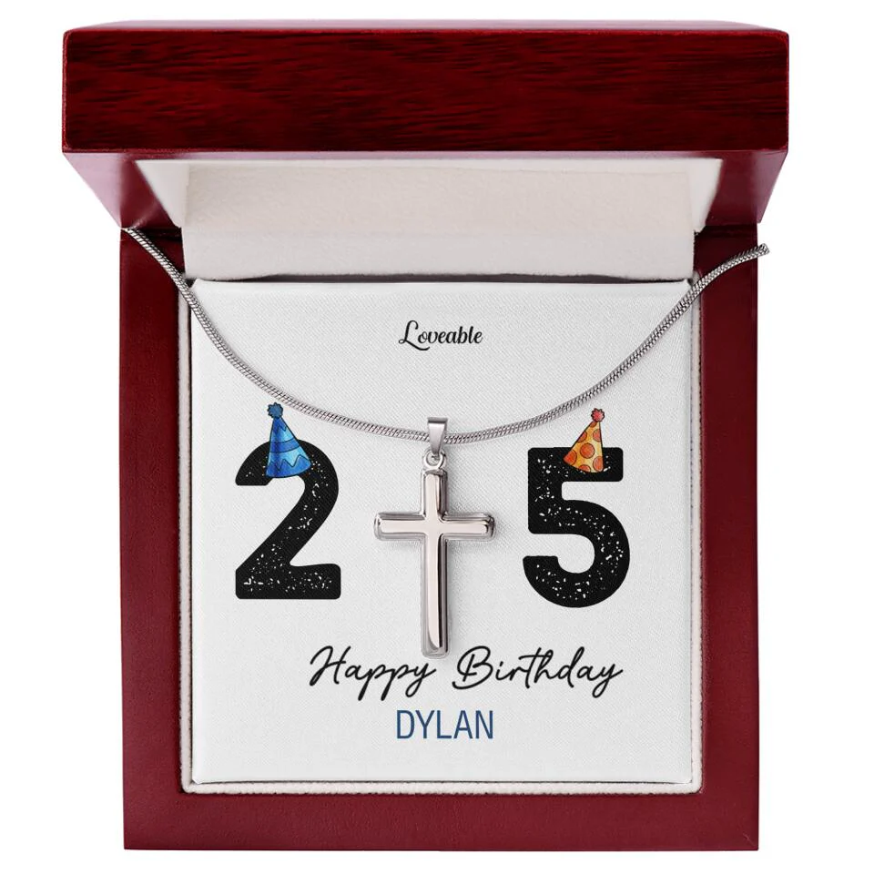25th Birthday Personalized Man Necklace - Image 7