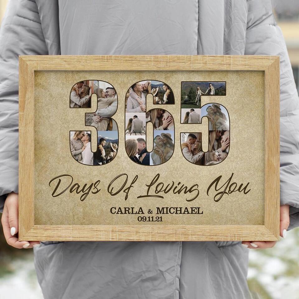 365 Days Of Loving You Custom Canvas Poster One Year Anniversary Gift - Image 13