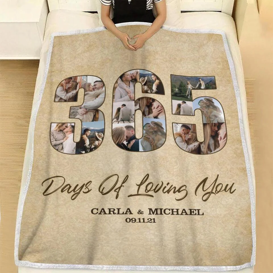 365 Days of Loving You - Personalized Blanket - Gifts For Couple Him/Her - 208IHPBNBL081 - Image 3
