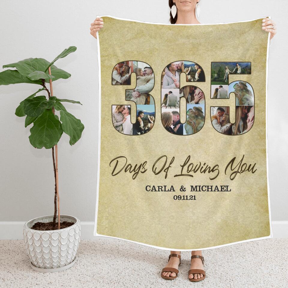 365 Days of Loving You - Personalized Blanket - Gifts For Couple Him/Her - 208IHPBNBL081 - Image 5