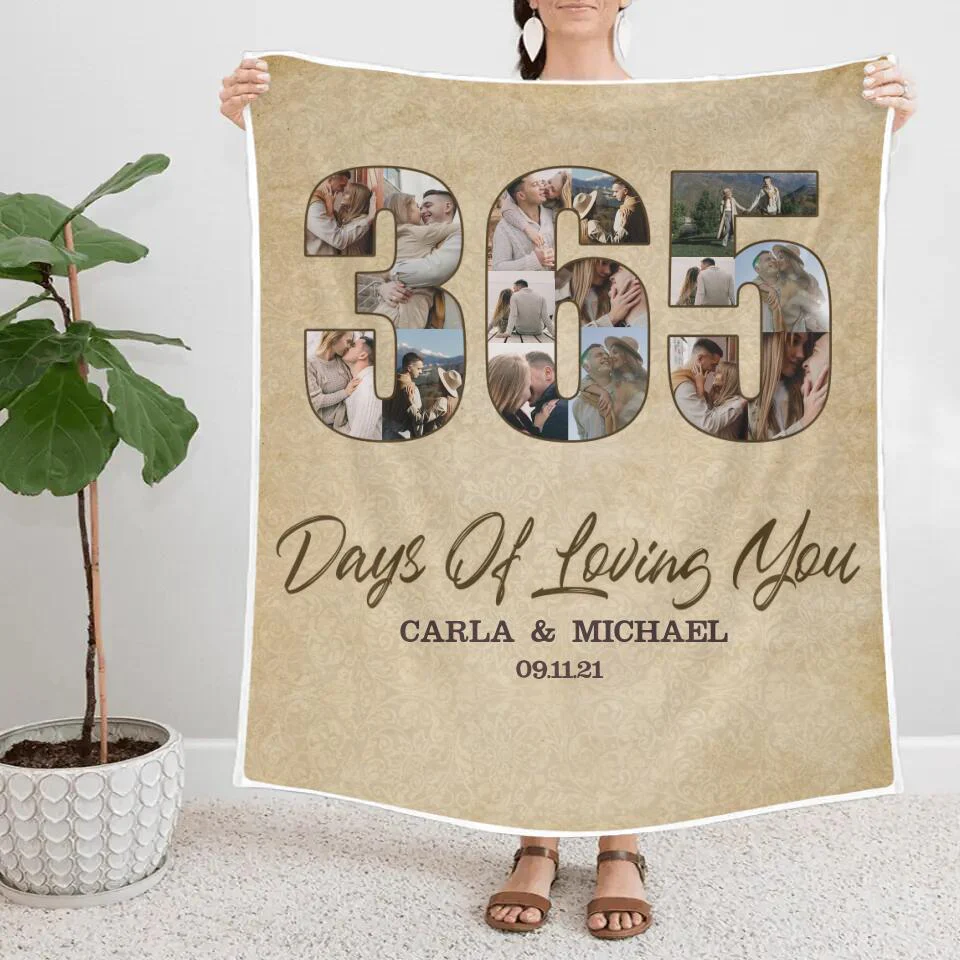 365 Days of Loving You - Personalized Blanket - Gifts For Couple Him/Her - 208IHPBNBL081 - Image 6
