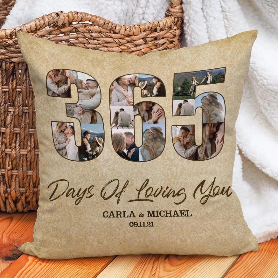 365 Days Of Loving You - Personalized Pillow - Gift for First Anniversary - Image 5
