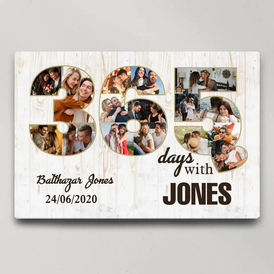 365 Days With My Love Custom Canvas Poster 1 Year Anniversary Gift For Boyfriend - Image 6