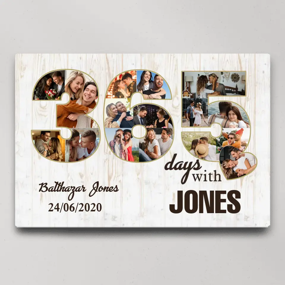365 Days With My Love Custom Canvas Poster 1 Year Anniversary Gift For Boyfriend - Image 7