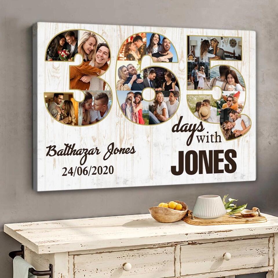 365 Days With My Love Custom Canvas Poster 1 Year Anniversary Gift For Boyfriend - Image 8