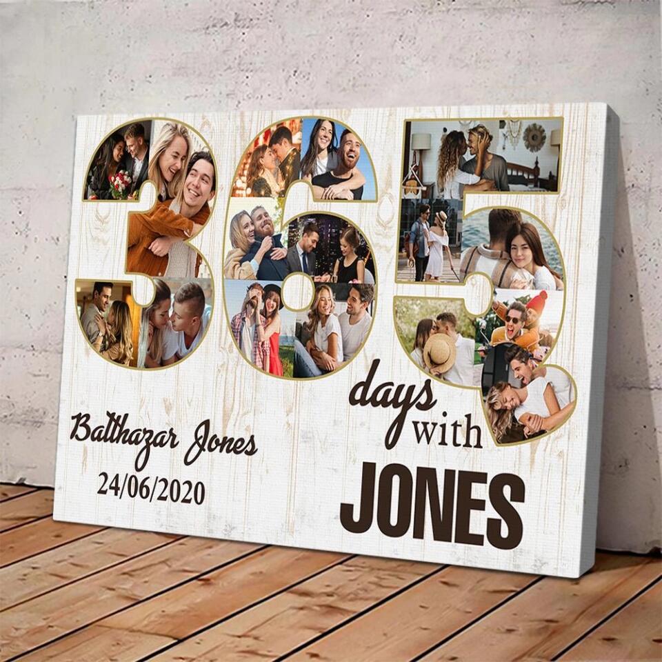 365 Days With My Love Custom Canvas Poster 1 Year Anniversary Gift For Boyfriend - Image 9