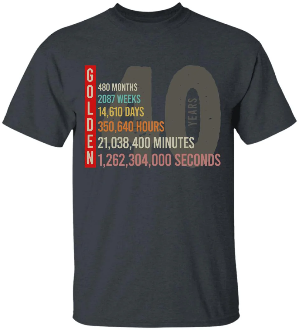 40 Wedding Anniversary Personalized Tshirt - Image 3