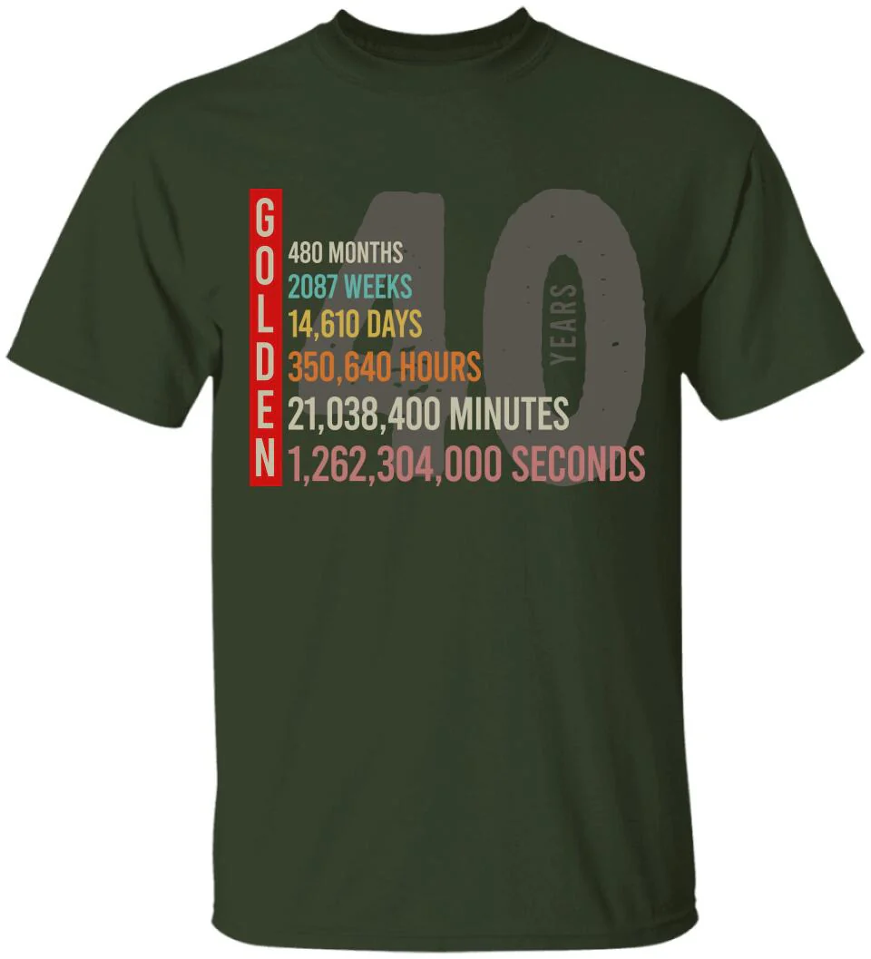 40 Wedding Anniversary Personalized Tshirt - Image 4