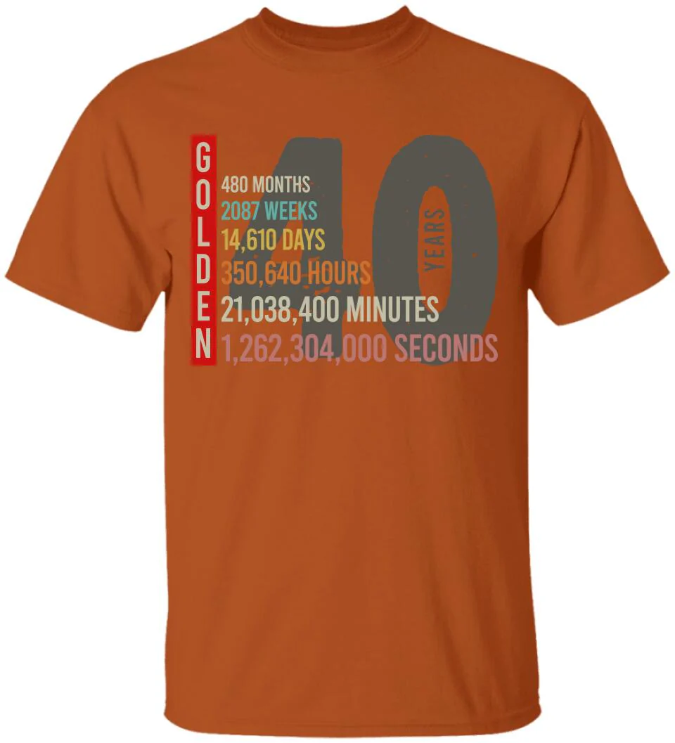 40 Wedding Anniversary Personalized Tshirt - Image 9