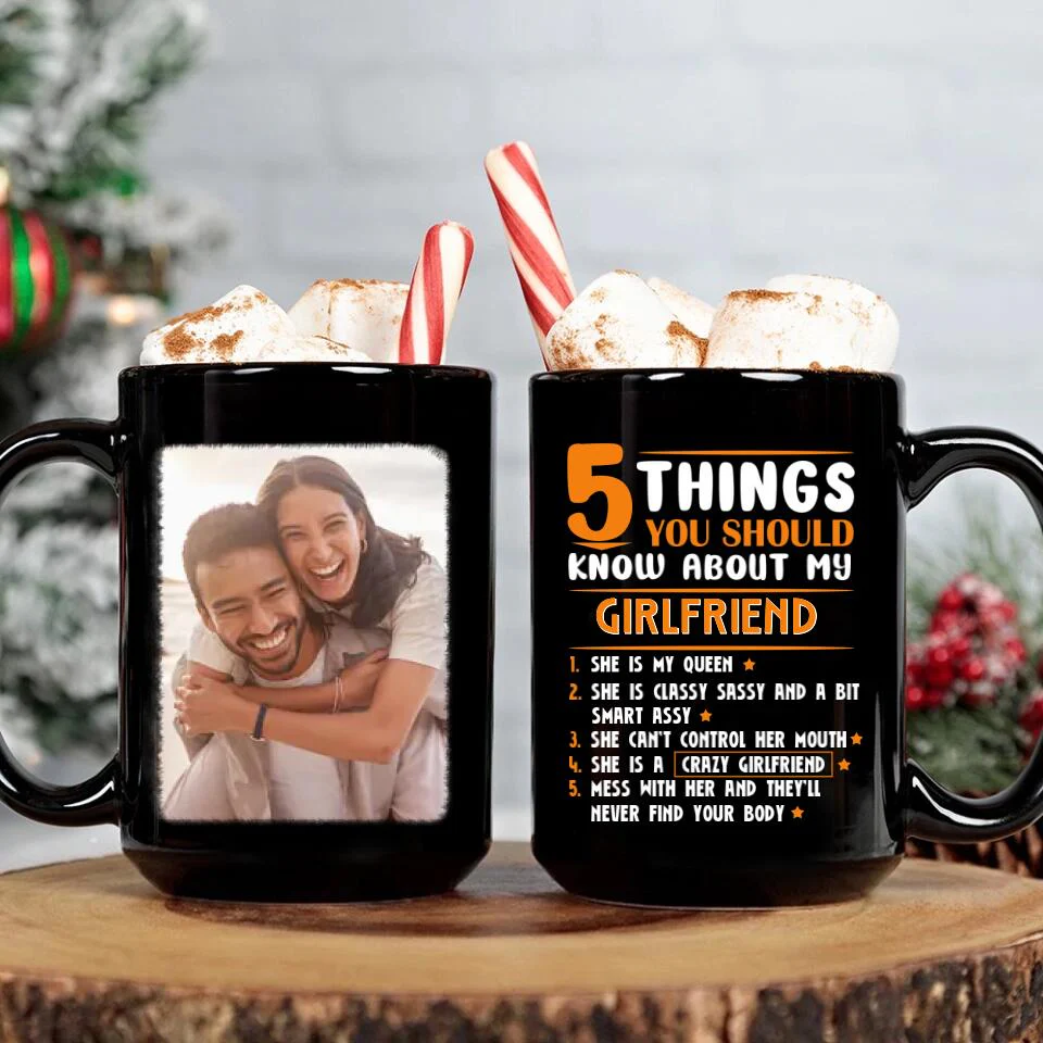 5 Things You Should Know About My Girlfriend/Wife - Personalized Mug - Gift for Girlfriend or Wife - Image 8