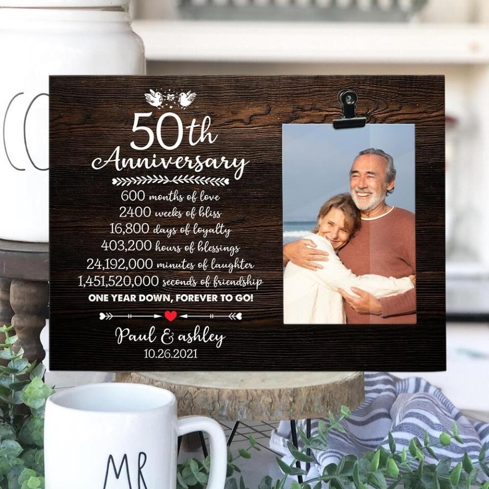50 Anniversary Gift for Wife - Best Personalized Photo Clip Frame Gift for Her - 208IHNTHPT511 - Image 3
