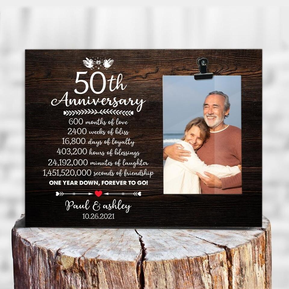 50 Anniversary Gift for Wife - Best Personalized Photo Clip Frame Gift for Her - 208IHNTHPT511 - Image 4