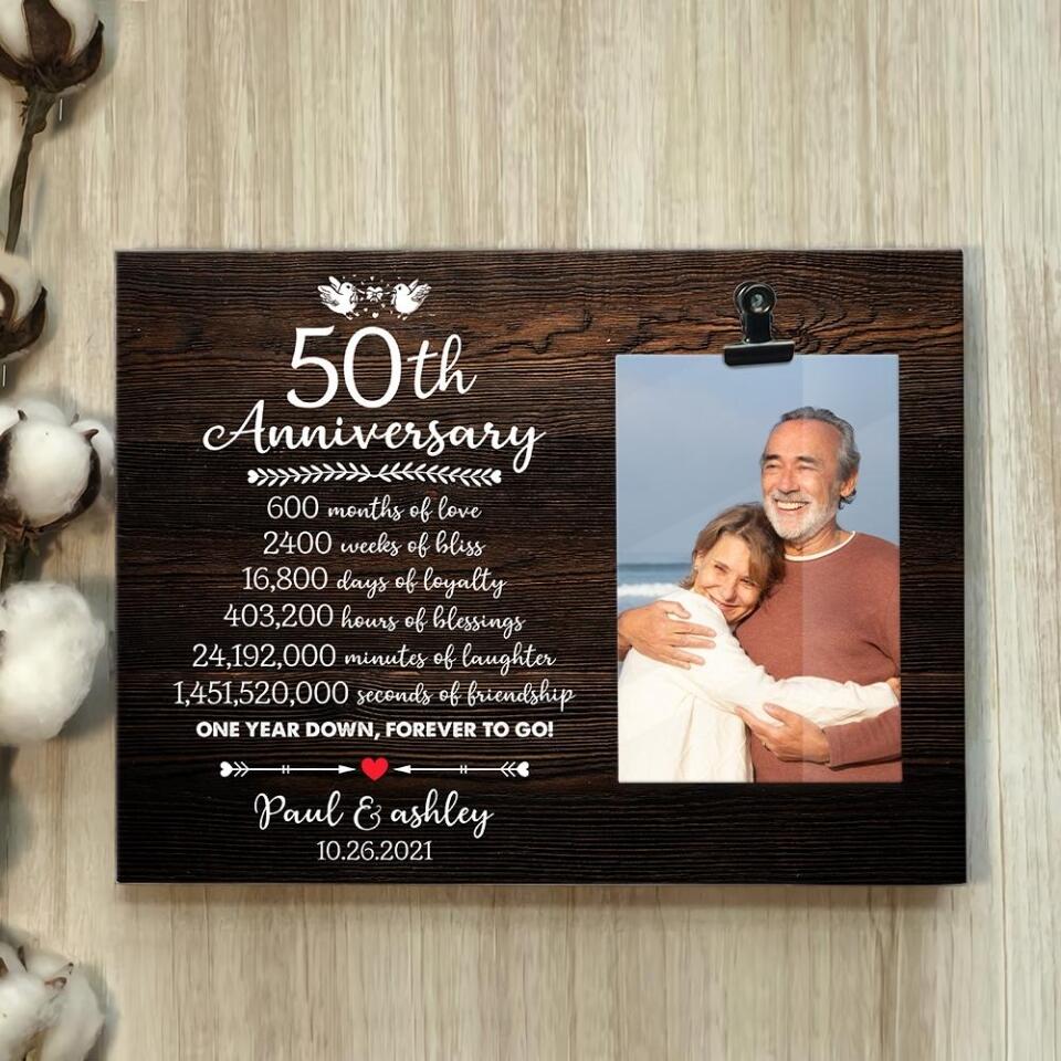 50 Anniversary Gift for Wife - Best Personalized Photo Clip Frame Gift for Her - 208IHNTHPT511 - Image 5