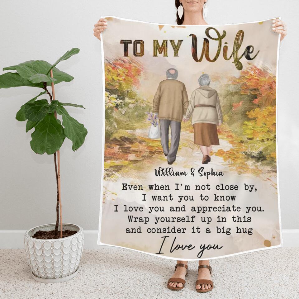 50 Birthday/ Anniversary Gift for Her/Wife - Personalized Fleece Blanket for Husband and Wife - 209IHNNPBL640 - Image 2