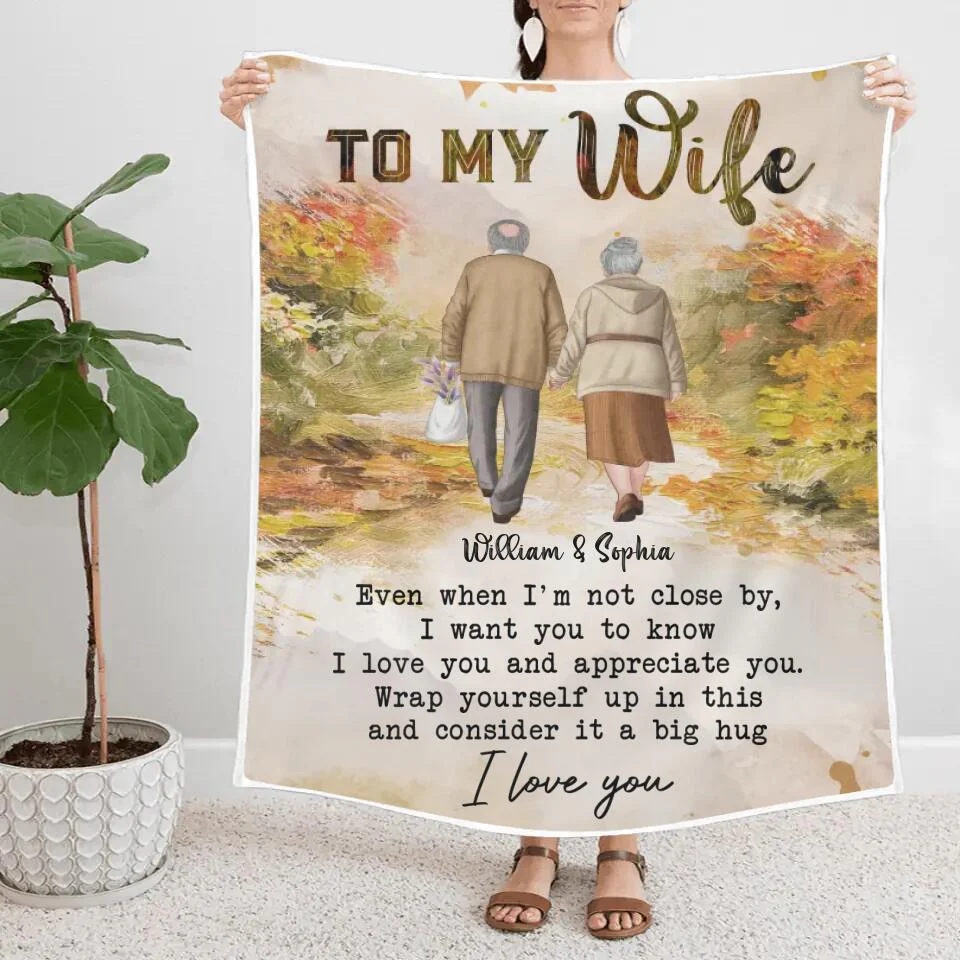 50 Birthday/ Anniversary Gift for Her/Wife - Personalized Fleece Blanket for Husband and Wife - 209IHNNPBL640 - Image 3