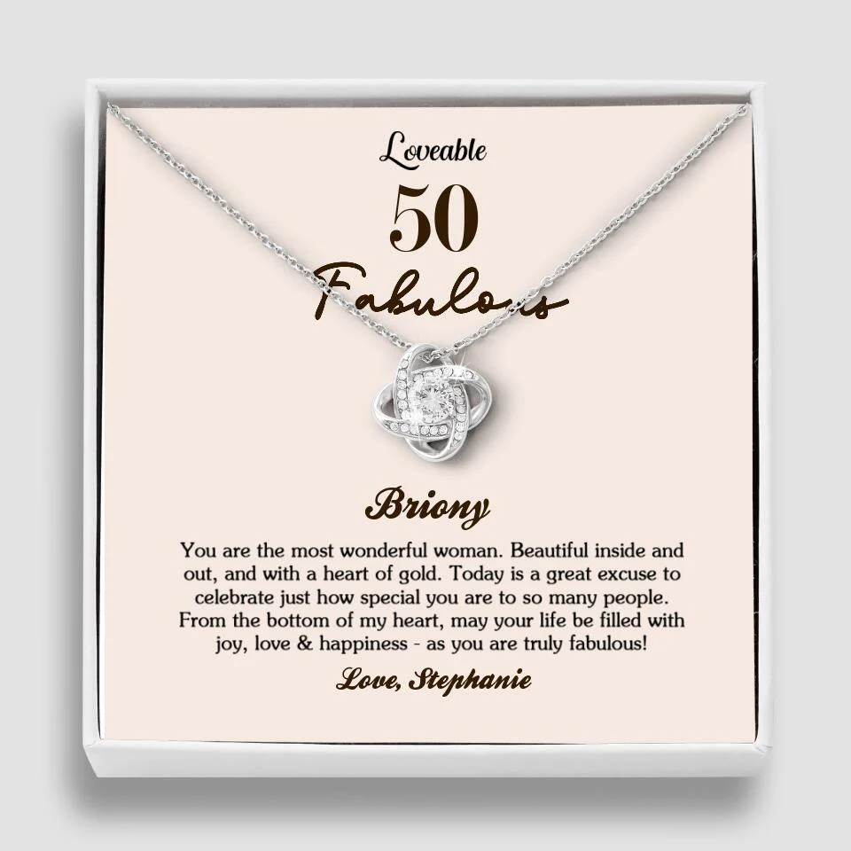 You Are The Most Wonderful Woman - Personalized Necklace - 50th Birthday Gift For Woman