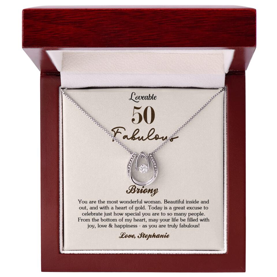 You Are The Most Wonderful Woman - Personalized Necklace - 50th Birthday Gift For Woman - Image 12