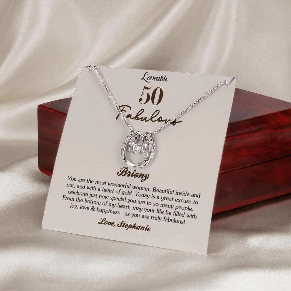 You Are The Most Wonderful Woman - Personalized Necklace - 50th Birthday Gift For Woman - Image 13