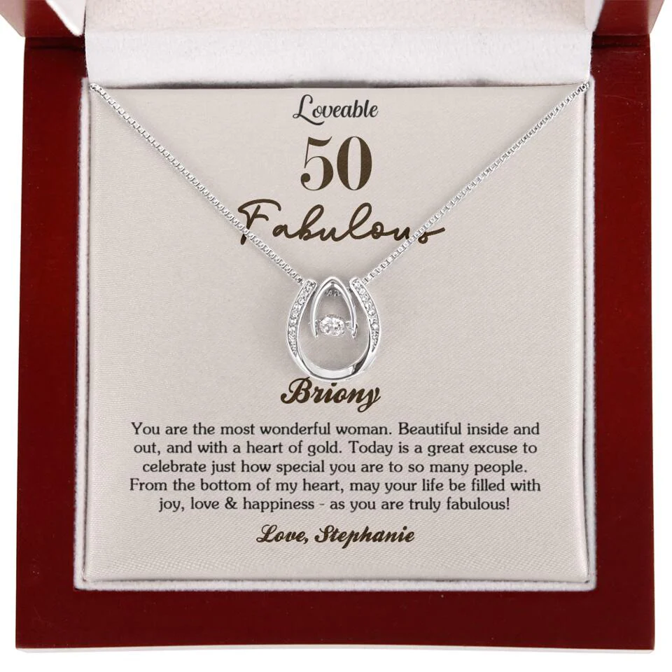 You Are The Most Wonderful Woman - Personalized Necklace - 50th Birthday Gift For Woman - Image 14