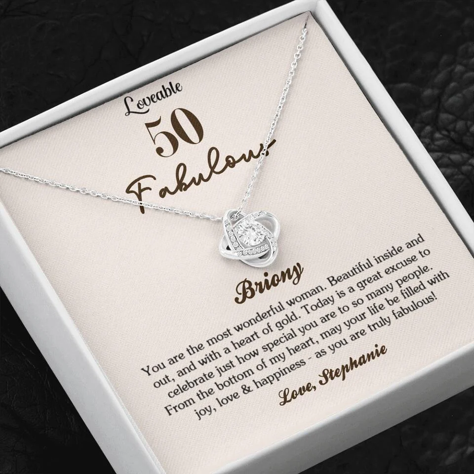You Are The Most Wonderful Woman - Personalized Necklace - 50th Birthday Gift For Woman - Image 2