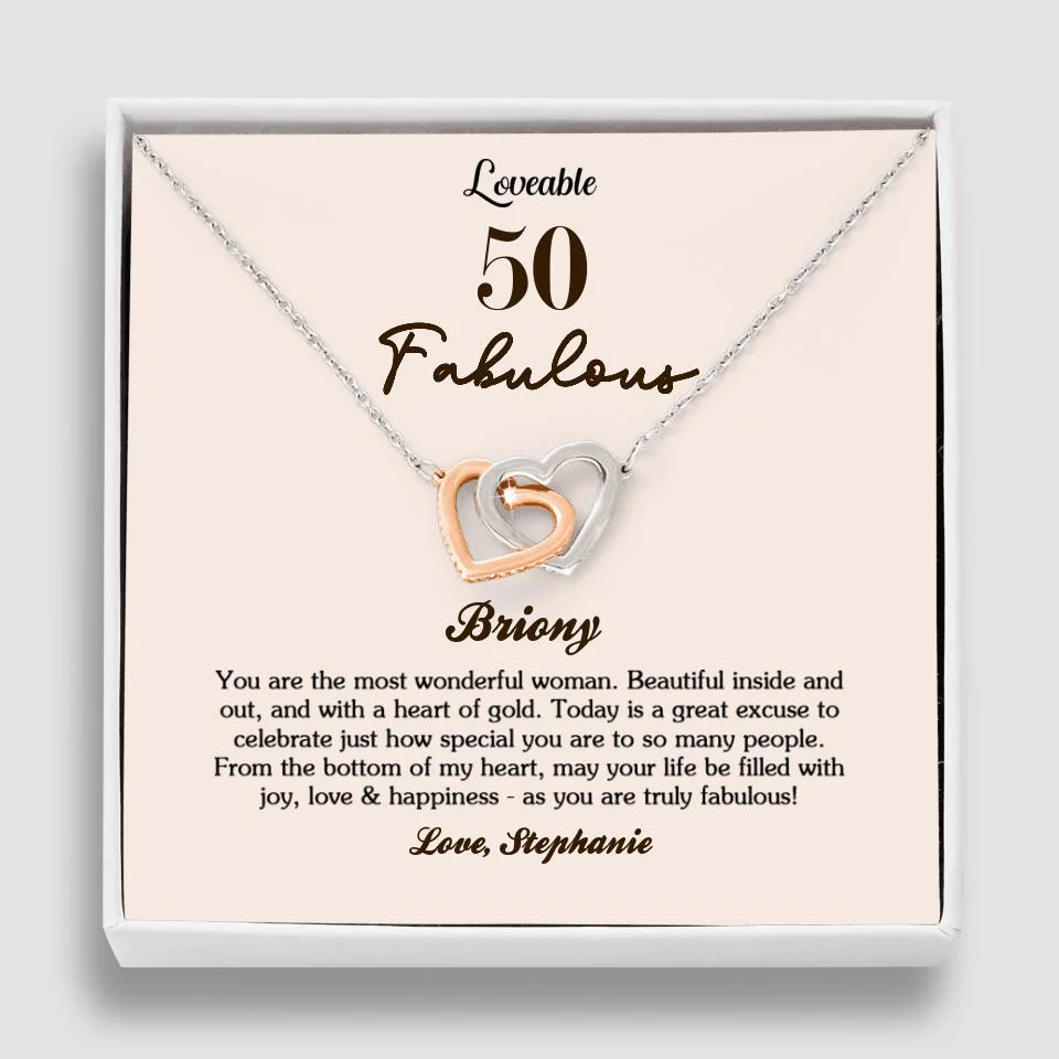 You Are The Most Wonderful Woman - Personalized Necklace - 50th Birthday Gift For Woman - Image 24