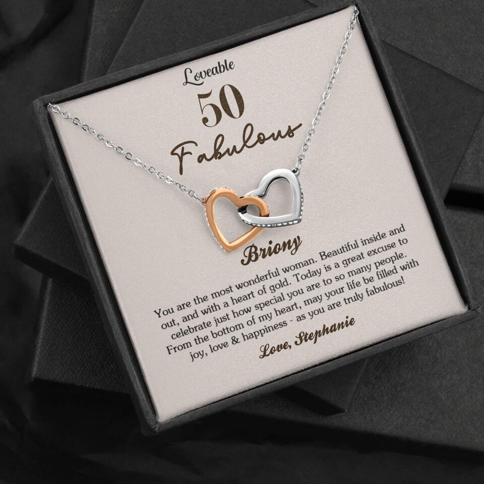 You Are The Most Wonderful Woman - Personalized Necklace - 50th Birthday Gift For Woman - Image 25