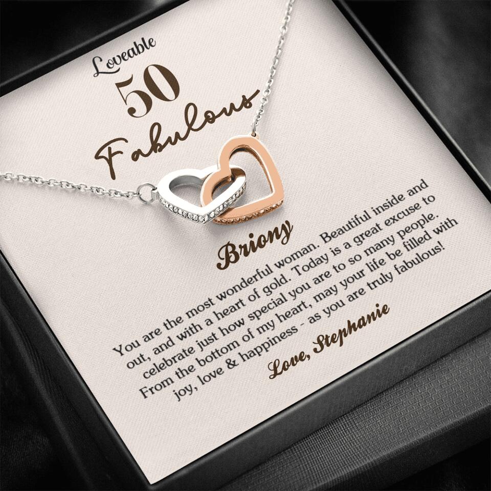 You Are The Most Wonderful Woman - Personalized Necklace - 50th Birthday Gift For Woman - Image 26