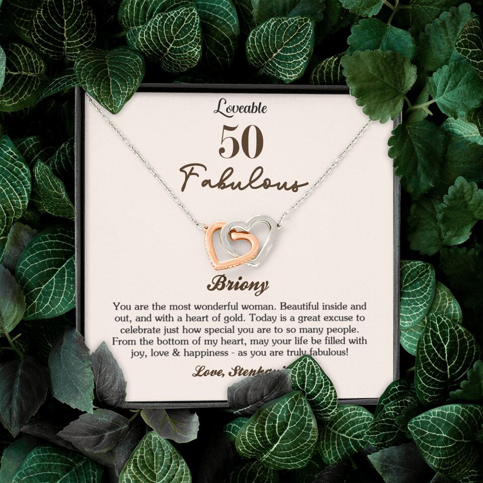 You Are The Most Wonderful Woman - Personalized Necklace - 50th Birthday Gift For Woman - Image 27