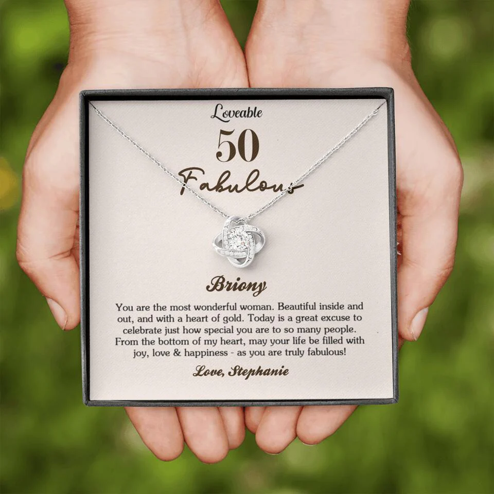 You Are The Most Wonderful Woman - Personalized Necklace - 50th Birthday Gift For Woman - Image 3
