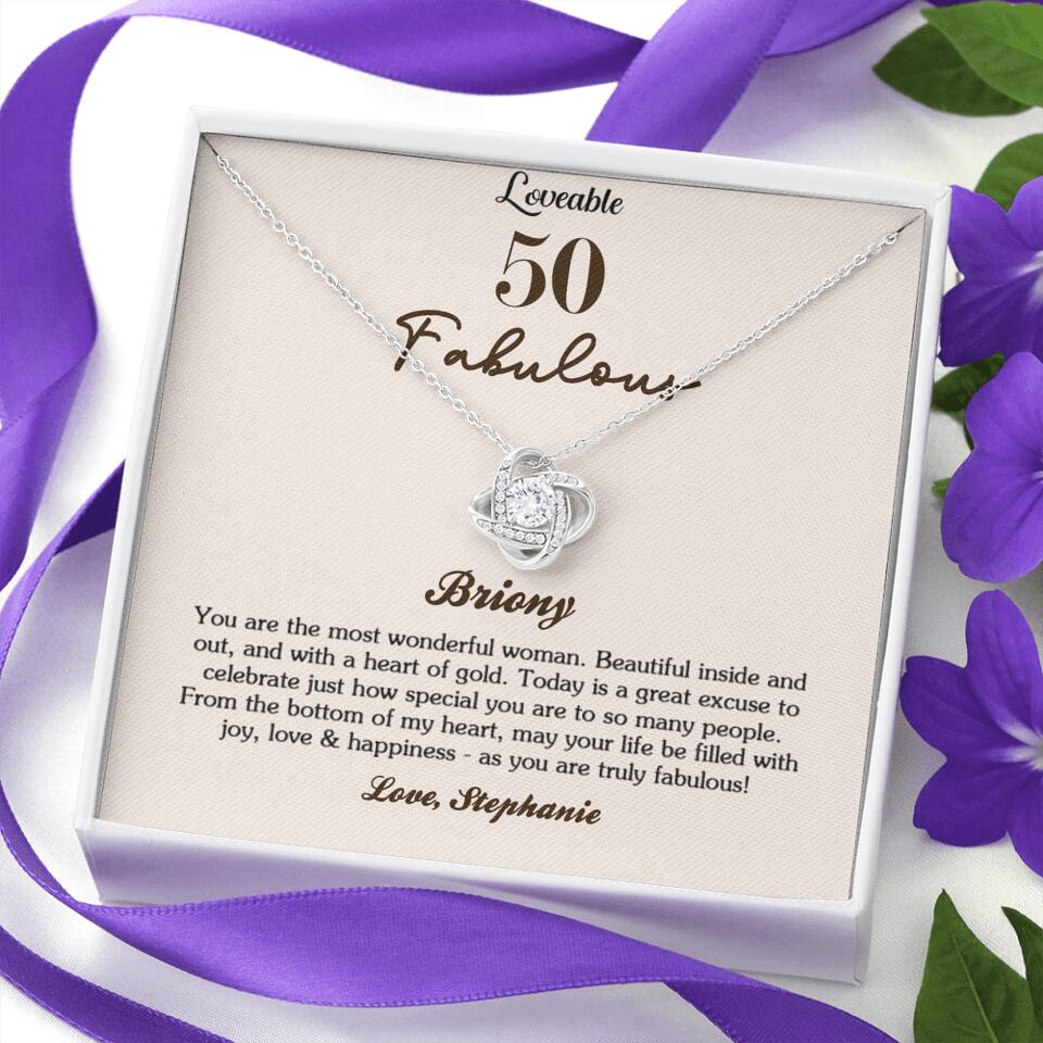 You Are The Most Wonderful Woman - Personalized Necklace - 50th Birthday Gift For Woman - Image 5